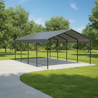 Tente de stationnement mobile extérieure étanche en acier pour 2 voitures avec voile en toile en métal galvanisé pour garage de voiture
