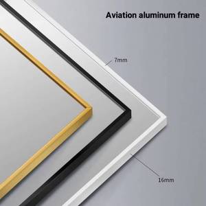 Ultra-White Aluminum <b>Frame</b> Dressing Mirror Custom Full Body Wall-Mounted Floor-Standing Trending Home Decor Explosion-Proof - Product Image 4