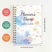 Planificateur budgétaire floral non daté avec suivi des dépenses et des dettes, journal de gestion des finances 100GSM à spirale, organisateur de factures