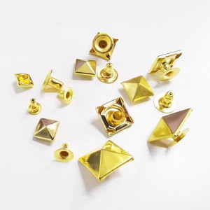 Rivetti a Piramide Quadrata con Doppia Testa in Metallo Argento, Ottone e Rame Personalizzati all'Ingrosso <span class=keywords><strong>per</strong></span> Scarpe, Pelle, <span class=keywords><strong>Borse</strong></span> e Abbigliamento - Product Image 6
