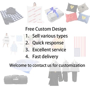 شعار مخصص بطانيات ناعمة ممتازة 2 في 1 حقيبة يد كم حقيبة ظهر مشبك سفر بطانية مع حزام - Product Image 6