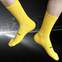 Chaussettes de cyclisme personnalisées en gros, respirantes, douces, confortables, à séchage rapide, avec soutien de la voûte plantaire et bout sans couture pour hommes et femmes