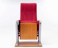 Chaise pliante moderne en acier inoxydable ML avec rembourrage en éponge pour usage intérieur, salles de conférence, auditoriums et hôtels