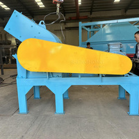 Broyeur à marteaux multifonctionnel portable avec roues, moteur 380V pour le broyage de déchets de bois et de blocs de bois, engrais organique