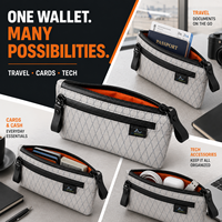Dompet X-PAC Berkualitas Tinggi Tahan Air Bahan Nilon Unisex Tas Tangan Minimalis Motif Huruf Multifungsi Penyimpanan Peralatan Ber-resleting