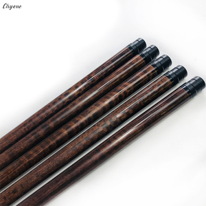 Chyone 12mm/13mm 12pcs laminado teñido rizado de madera de arce con carbono core dentro carom señal del eje hecho a mano de billar del eje - Product Image 4
