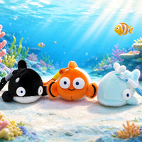 Série de porte-clés en peluche animaux marins : Crabe, Crevette, Étoile de mer, rembourrés en coton PP, breloques souples pour sacs, vente en gros pour boutiques de cadeaux