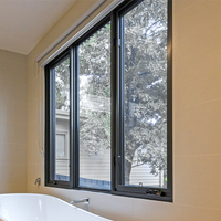 Porte coulissante d'entrepôt à deux rails en aluminium NFRC CE AS2047, faible émissivité, porte coulissante de balcon à trois rails, fenêtres et portes de patio à double vitrage anti-impact, porte métallique pour maisons, porte intérieure avec cadre