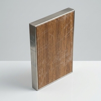 Revêtement extérieur pour appartement, ignifuge, isolant, résistant à la corrosion, avec textures bois décoratives, grande taille 1220x2440mm