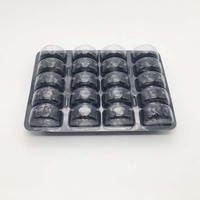 Boîtes à macarons transparentes personnalisées pour 20 macarons, plateau en plastique pour macarons, plateau à clapet avec couvercle, emballage alimentaire