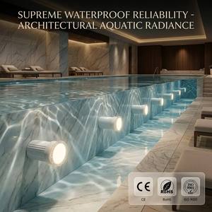 Lumière LED professionnelle pour <span class=keywords><strong>piscine</strong></span>, étanche IP68, cylindrique, en matériau PC, <span class=keywords><strong>lampe</strong></span> submersible pour fontaine, éclairage sous-marin pour spa - Product Image 1