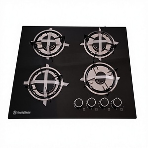 Vente d'usine - Cuisinière à <span class=keywords><strong>gaz</strong></span> 4 brûleurs de classe B, en verre trempé et acier inoxydable, encastrable <span class=keywords><strong>pour</strong></span> cuisine domestique et hôtelière, <span class=keywords><strong>gaz</strong></span> <span class=keywords><strong>GPL</strong></span> - Product Image 1