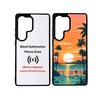 Étui de téléphone vierge en TPU PC avec recharge sans fil pour sublimation 2D pour Samsung S25 Ultra, vente en gros d'usine