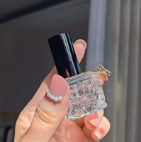 Atomiseur portable miniature en verre cristal transparent de haute qualité, 10 ml, flacons de parfum pour les voyages