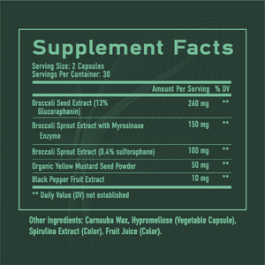 Odm/Oem <span class=keywords><strong>Broccoli</strong></span> <span class=keywords><strong>Extract</strong></span> Capsules Sulforafaan Cansules Lever Detox Lmmune Gezondheid - Product Image 3