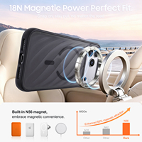 Casing HP iPhone 18 17 16 15 Pro Max Anti-Shock dengan Pelindung Lensa, TPU+PC, Tekstur Stripe Matte Transparan, dan Magnetik