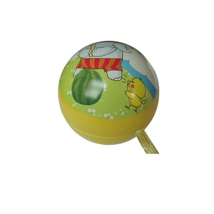 Factory wholesale custom print Ball Shape tin container for Packing candy toy sweet gift Metal Ball packaging boxes