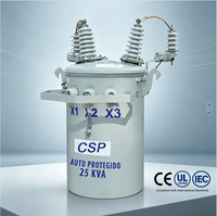 Transformador Monofásico de Poste de Cobre de 6kv-35kv para Electrificación Rural, Transformador Monofásico de Poste para Energía