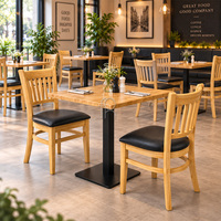 Ensembles de meubles de restaurant au design moderne personnalisé en gros chaises de salle à manger en bois table de bar pour cafés hôtels prix bon marché