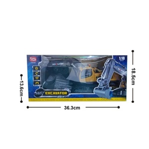 Excavatrice télécommandée HUINA 13550 1:24 à 9 canaux en alliage, jouet pour enfants, véhicule d'ingénierie avec portée de 25 m - Product Image 5