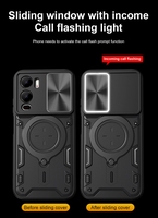 Coque de téléphone antichoc en TPU et PC avec support magnétique en métal pour ITEL City 200, protection d'appareil photo, coque arrière