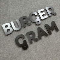 Lettres lumineuses décoratives 3D en acier inoxydable rétroéclairées, logo personnalisé, enseigne lumineuse 3D, enseigne LED personnalisée pour entreprise