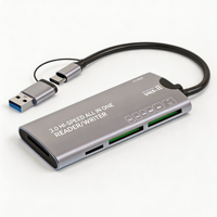Lector de Tarjetas Multifunción Externo USB 3.0 de Alta Velocidad, Compatible con Tarjetas SD, XD, TF y MS para Computadora/Accesorio de Teléfono