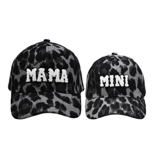 Mũ Bóng Chày Nữ Viền Nhung Kẻ Mũ Lưỡi Trai Vành Phẳng Thêu Vá 3D Mama Mom Điều Chỉnh Được - Product Image 4