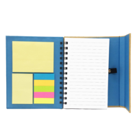 Juego de Cuadernos Espirales Ecológicos al por Mayor, Notas Adhesivas 3 en 1, Diario de Papel Kraft, Suministros de Oficina Promocionales, Logotipo Personalizado