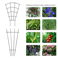 Structure de support mobile en fer forgé pour plantes d'intérieur et fleurs