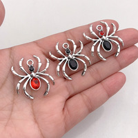 Pendentif d'Halloween en alliage de zinc, breloques araignées gothiques, pour la fabrication de bijoux, accessoires de bijouterie DIY