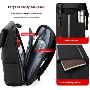 Phong cách kinh doanh Ba lô Đại học lớn máy tính xách tay túi không thấm nước tối giản du lịch gói tổ chức Polyester Lót chuyến bay đã được phê duyệt - Product Image 3