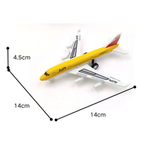 PANDAS 1:64 Avion miniature en plastique multicolore à rétrofriction, modèle de simulation moulé sous pression avec une belle forme, pour les 5 ans et plus