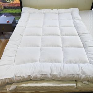 Extra 10cm Grosso Branco Microfibra Poliéster Cama Colchão Topper Quilted & Foldable Tamanho Personalizado Popular Uso Doméstico Estilo - Product Image 3
