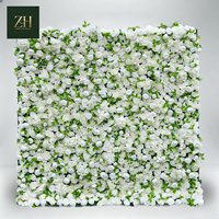 Panneau de fond mural en fleurs de rose en soie avec feuilles vertes, décorations florales pour mariage, mur floral pour fête de mariage, photomaton