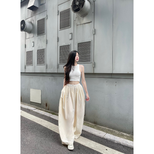 Pantalones Harem de Cintura Elástica para Mujer, Estilo Urbano, Corte Regular, Verano, Pintados, Servicio OEM, Hechos en Fábrica en Vietnam, Muestra Gratis - Product Image 4