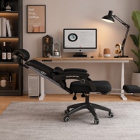 Chaise de bureau ergonomique en maille avec support lombaire, réglable en hauteur, pivotante, confortable pour le travail à domicile et les longues sessions assises
