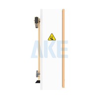 Barrière de sécurité haute performance AKE grise à bras droit, automatique, durable pour extérieur, système intelligent de gestion du stationnement et contrôle d'accès des véhicules