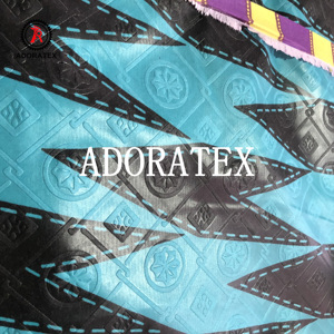 Tissu africain Ankara, gaufrage véritable bloc imprimé, cire design <span class=keywords><strong>bazin</strong></span> 3D, nouvelle collection - Product Image 4
