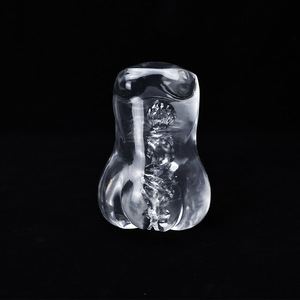 투명 크리스탈 화이트 성인용 유명 남성 자위용 부드럽고 탄력있는 리얼 TPE 섹스토이 질 트레이너 - Product Image 2