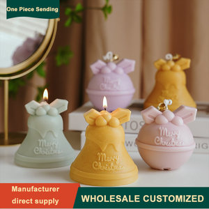Wholesale Christmas <b>Gifts</b> Merry Christmas Hand Bells <b>Candle</b> Round Bell Scented <b>Candles</b> for Home Decoration - Product Image 6