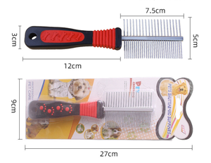 Pettini per cani in metallo con denti larghi in acciaio inossidabile per capelli lunghi e corti - Product Image 4