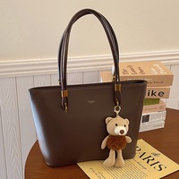 Sacs à main de luxe en cuir PU pour femme 2026 MU, grands sacs fourre-tout avec pendentif, fermeture éclair, design peint à la main, pour toutes les saisons et les trajets quotidiens