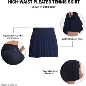 Falda de Tenis Plisada Personalizada para Mujer, Cintura Alta con Shorts Integrados, Transpirable, Spandex, Nailon, Elástica en 4 Direcciones, Estilo Deportivo - Product Image 6