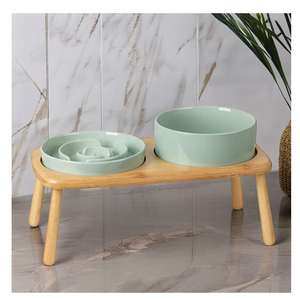 Ceramic <b>Raised</b> Slow Feeder <b>Bowl</b> for Small Animals' <b>Food</b> Usage - Product Image 2