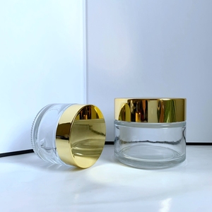 Hot Bán Lớn Vòng 200G Mỹ Phẩm Lọ Thủy Tinh 200Ml Thiết Kế Mới Kem Jar Với Nắp Vàng Sinh Thái Thân Thiện Với Mỹ Phẩm <span class=keywords><strong>Container</strong></span> - Product Image 4