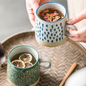 Promotion <span class=keywords><strong>personnalisée</strong></span> vente en gros <span class=keywords><strong>tasse</strong></span> arabe en relief en céramique <span class=keywords><strong>expresso</strong></span> porcelaine <span class=keywords><strong>tasse</strong></span> argile avec poignée ronde - Product Image 4