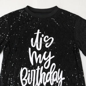 Vêtements personnalisés c'est <span class=keywords><strong>mon</strong></span> <span class=keywords><strong>anniversaire</strong></span> ivre fête d'<span class=keywords><strong>anniversaire</strong></span> discothèque style <span class=keywords><strong>robe</strong></span> à paillettes robes à paillettes scintillantes - Product Image 5