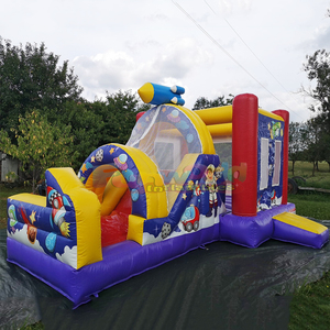 Tobogán inflable con forma de OVNI para niños, castillo inflable para fiestas al aire libre, brincolín de calidad comercial. - Product Image 6