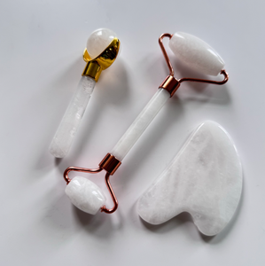 Kit de Masaje Facial 3 en 1 de Piedra de Jade Blanca para Lifting Facial, Rodillo de Jade y Tabla Gua Sha, Herramientas de Belleza - Product Image 3